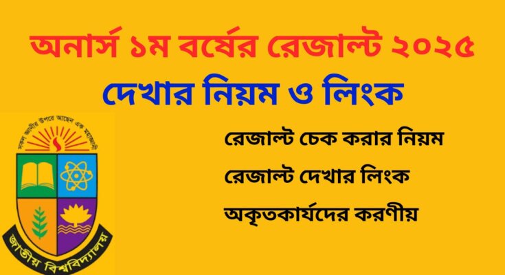 অনার্স ১ম বর্ষের রেজাল্ট ২০২৫ দেখার নিয়ম ও লিংক