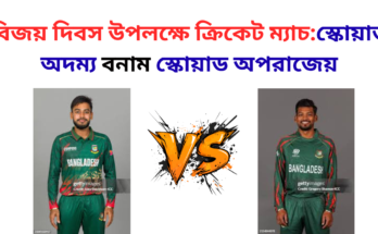 বিজয় দিবস উপলক্ষে ক্রিকেট ম্যাচ