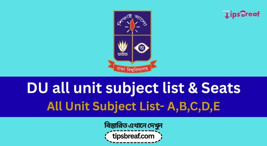 DU all unit subject list