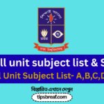 DU all unit subject list